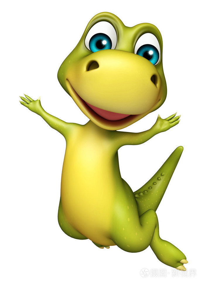 可爱有趣的恐龙卡通人物