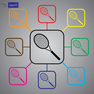 网球球拍体育图标