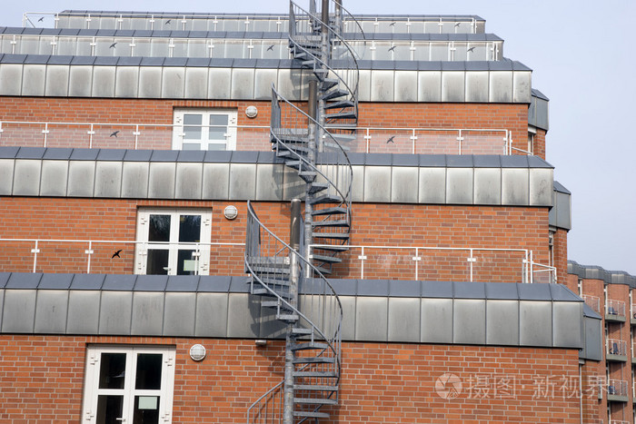火灾逃生楼梯是建筑的一部分