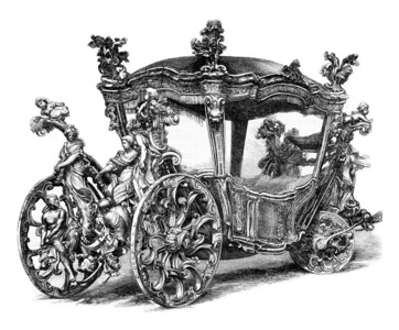 葡萄牙国王约翰四世的加拉车。 在PHO之后画一个Feart