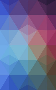 多色黑粉红色，蓝色多边形设计模式，三角形和梯度的折纸样式组成的