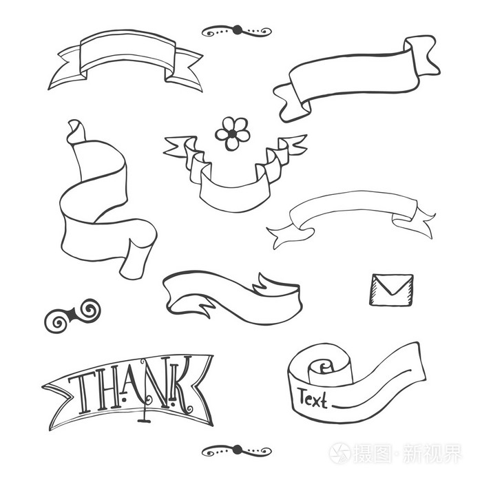 庆典彩带插画-正版商用图片1n10xz-摄图新视界