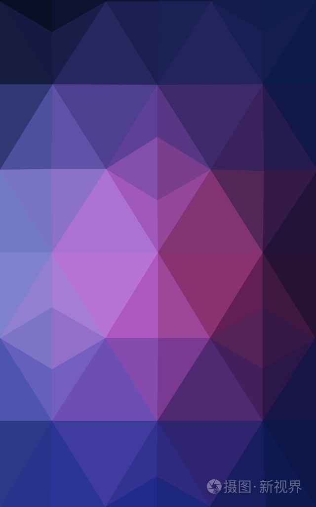 多色黑粉红色蓝色多边形设计模式三角形和梯度的折纸样式组成的