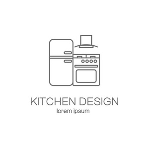 厨房的标志设计模板