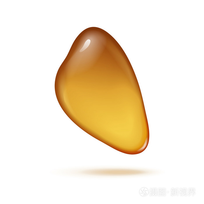 矢量的琥珀.设计插画颞树脂