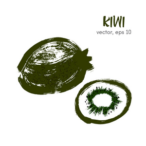 手绘猕猴桃图片