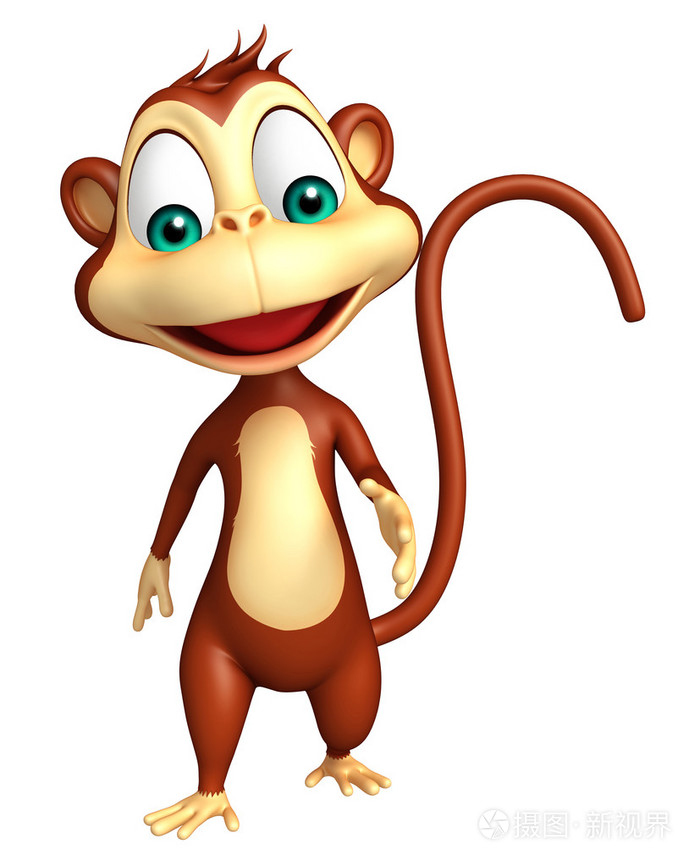 有趣的猴子卡通人物