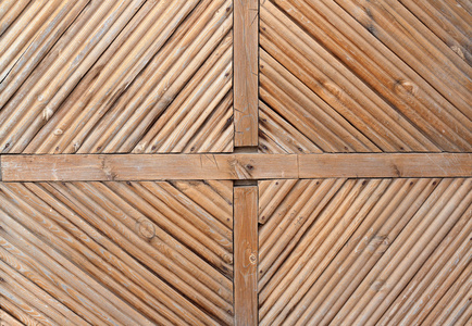 菱面体模式的旧的木制门图片