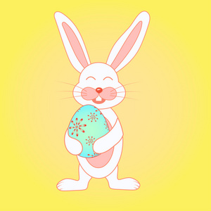 用向量中的兔子复活节贺卡