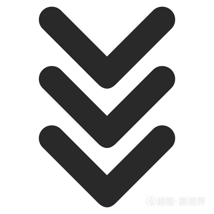 三箭头向下平面矢量符号插画-正版商用图片1n1d7q-摄图新视界