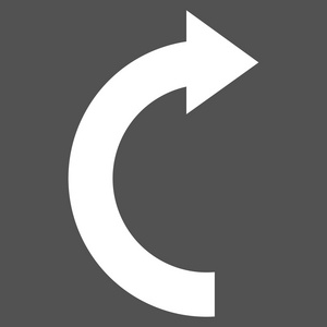 旋转右平面矢量象形图图片