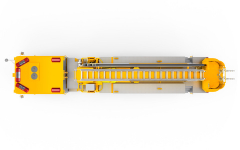 黄橙救火车顶视图图片