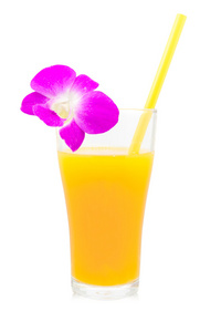 全玻璃的橙汁