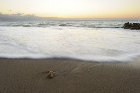 海洋海滩日落