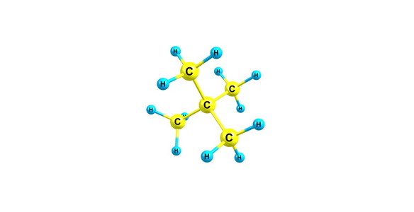 正缬氨酸分子的结构戊烷分子结构上白色孤立照片