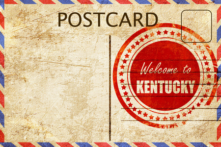老式明信片到肯塔基州的欢迎