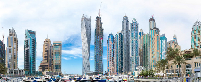 迪拜的全景