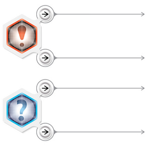 两个抽象的框架，为您的文本和问号
