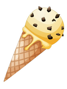 冰淇淋在硅片锥