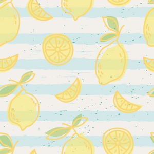 无缝模式与柠檬水果