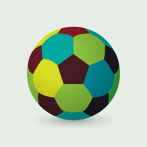 独特的彩色足球球照片