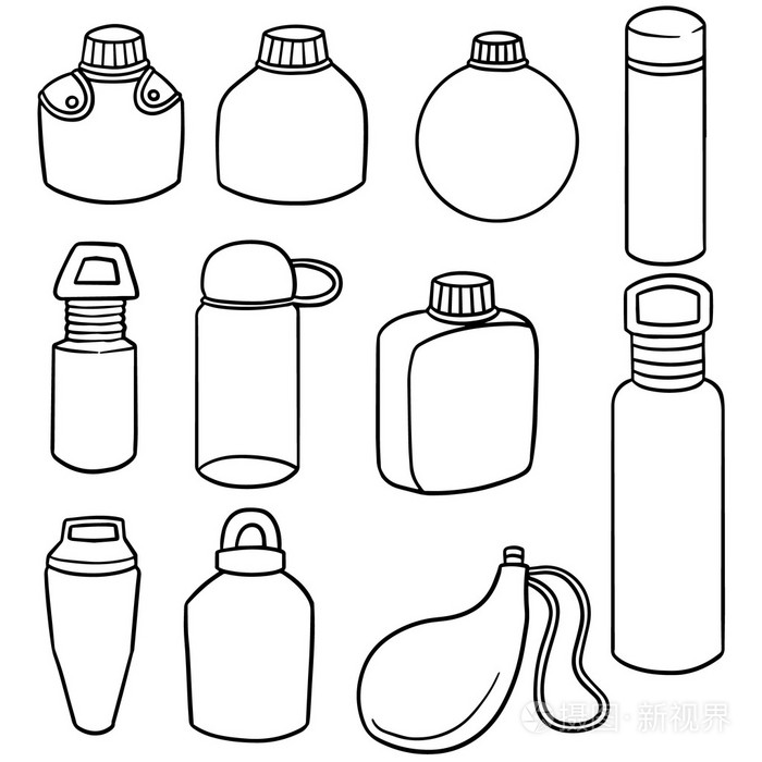 矿泉水瓶画法图片