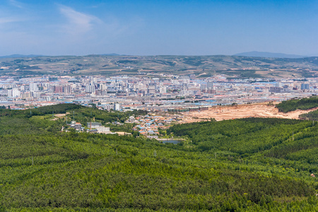 中国吉林省的全景