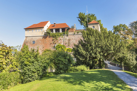 在格拉茨，奥地利城堡 Schlossberg