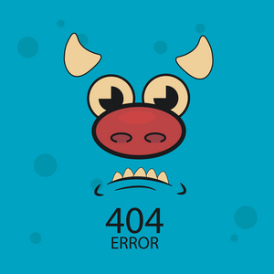 在颜色背景的 404 错误 conexion