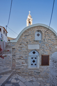 在 Ermopoli 老镇，锡罗斯岛，希腊小教堂