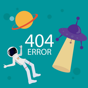 在颜色背景的 404 错误 conexion