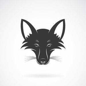 狐狸脸设计在白色背景上的矢量图像