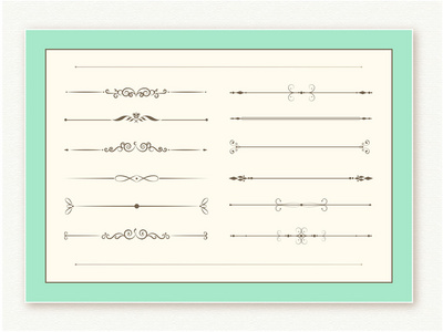 经典线装饰装饰设计元素集
