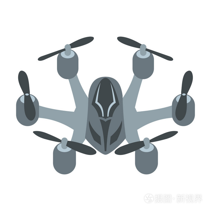 平面样式无人机矢量图标