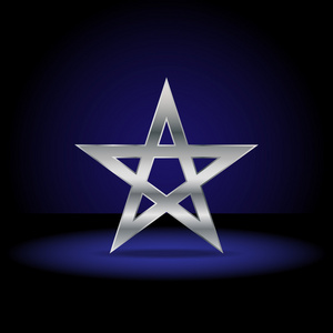 银五芒星符号照片