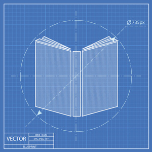 打开书蓝图图标