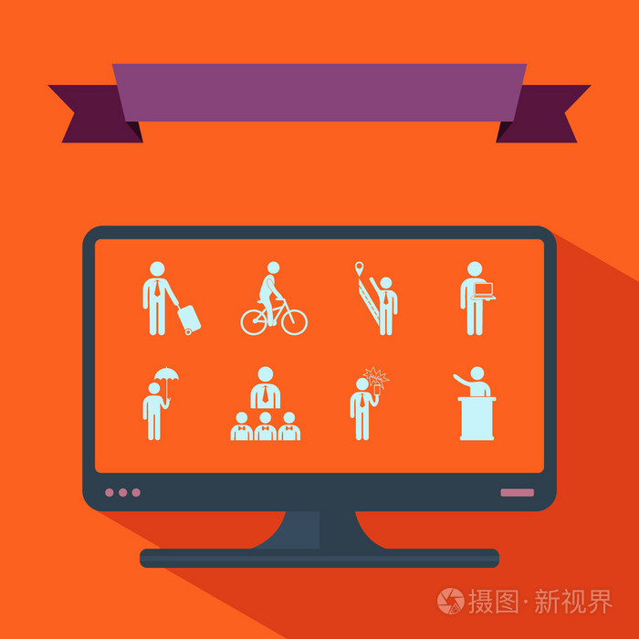 程序集的人的轮廓线条图