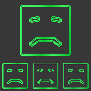 绿色的金属悲伤徽标设计方案集