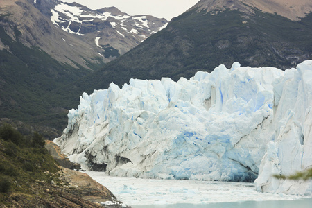 巨大的墙的 perito 莫雷诺冰川，在阿根廷巴塔哥尼亚