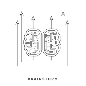 头脑风暴设计平面概念图片
