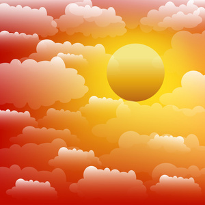 珠穆朗玛峰夕阳矢量图片