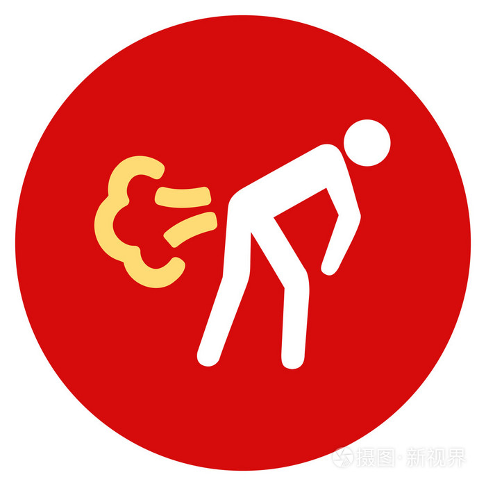放屁平圆图标