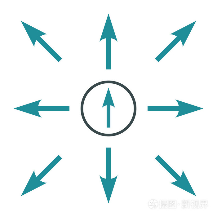 方向矢量平面图标集