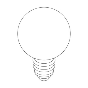 灯泡图标，等距 3d 风格