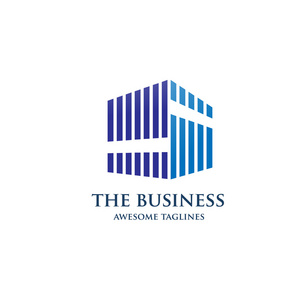 字母 s 建筑抽象徽标设计模板照片