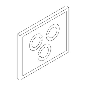 等距 3d 风格的眼睛测试图表图标