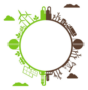 剪影地球污染和环保的植物照片