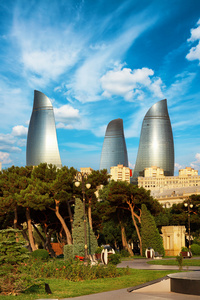 阿塞拜疆巴库市全景图