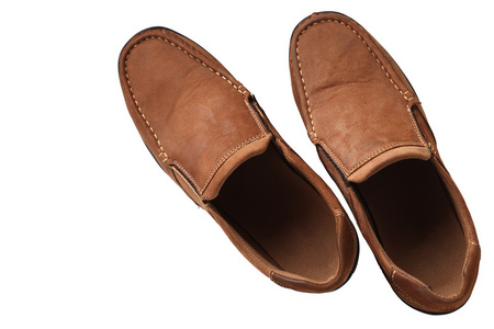 皮革鞋休闲鞋牛皮棕色的颜色