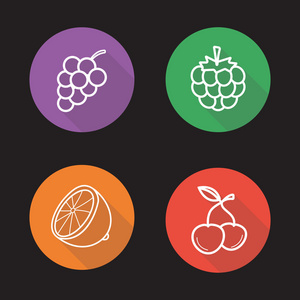 浆果和水果图标